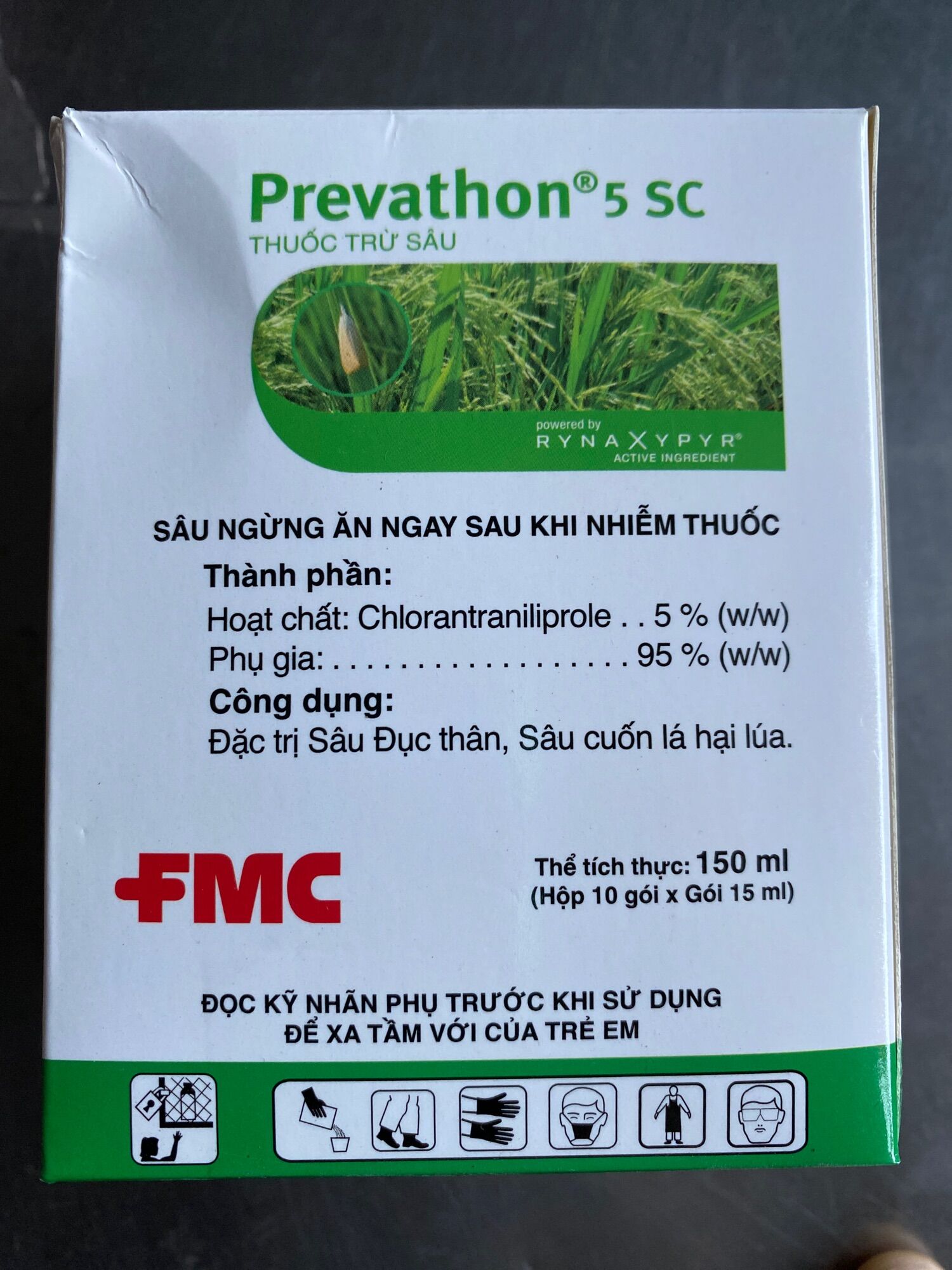 Hộp 10 gói - Thuốc trừ sâu cho hoa, rau màu & cây cảnh Prevathon 5SC (gói 15ml)
