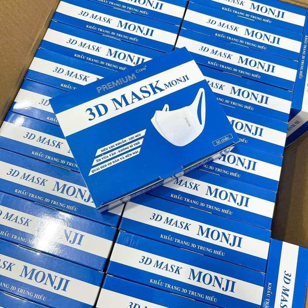 Hộp 50 cái khẩu trang 3D mask monji