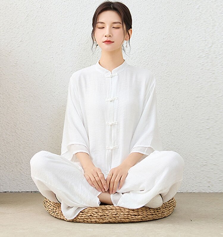 Bộ Đồ Thiền Nữ Phong Cách Trung Hoa Cổ Điển Cotton Mùa Hè 2023 Thiết Kế Giản Dị Cho Phụ Nữ Từ 18-25 Tuổi