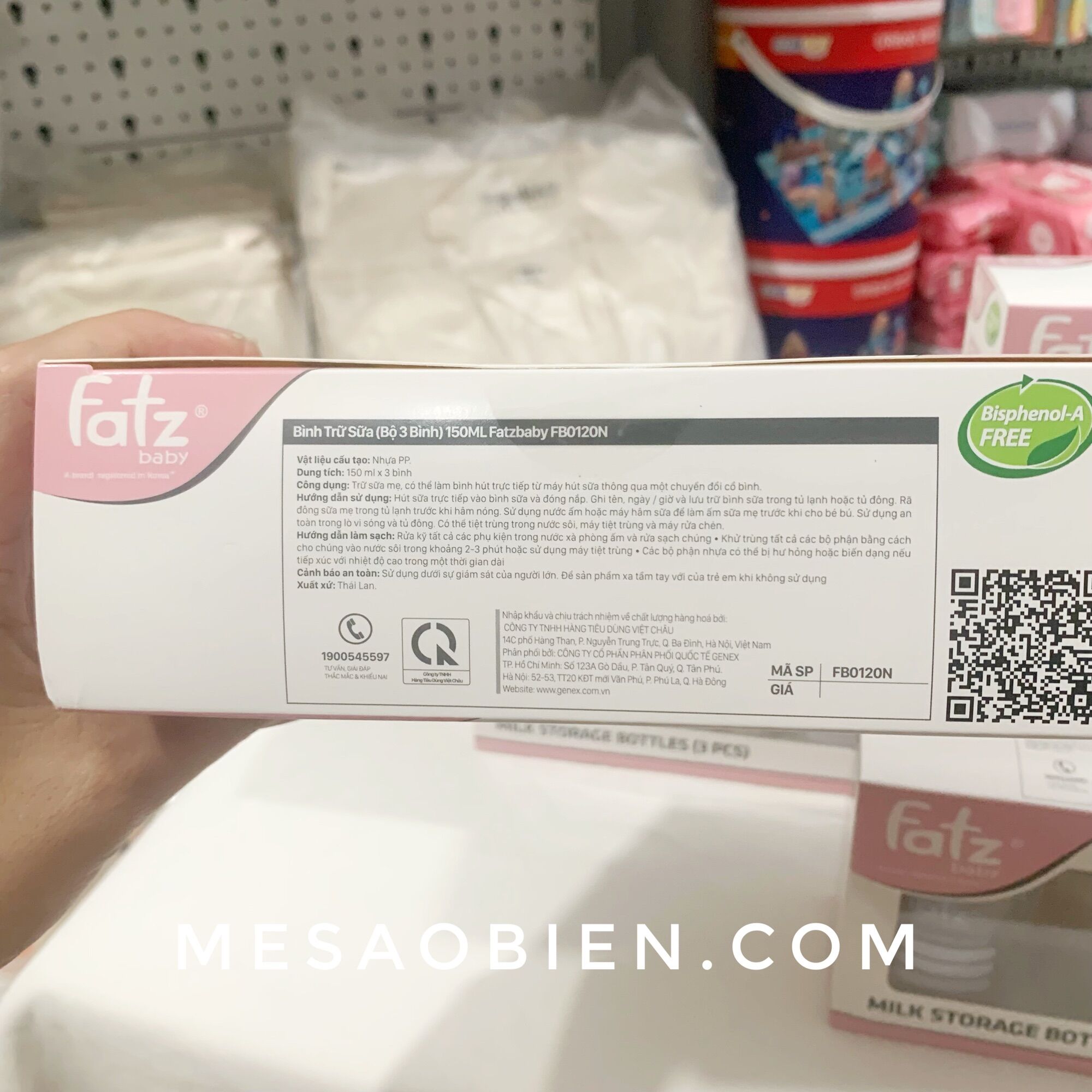 Set 3 bình trữ sữa Jubon 150ml cho bé nhiều màu
