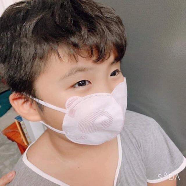 Khẩu trang trẻ em Khẩu trang em bé Khẩu trang 3D trẻ em Khẩu trang gấu Panda trẻ em 0-12 tuổi thương hiệu 3Q (10 cái / bịch)