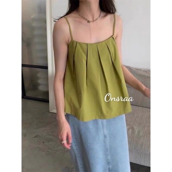 ✅áo dây xếp ly đơn giản mà xinh quá nè nàng ơi✅