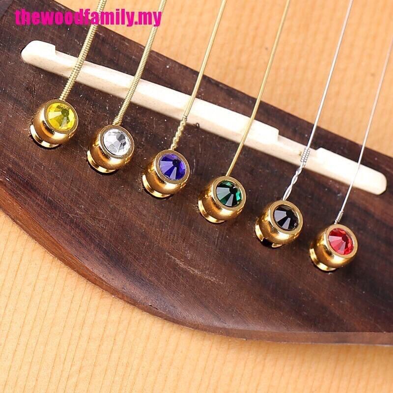 Bộ 6 chốt dây đàn bằng đồng thau nguyên khối