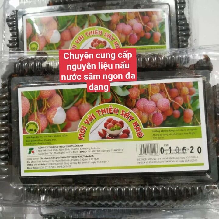 nhãn nhục đen_ vải thiều sấy khô ( nguyên liệu nấu nước sâm)