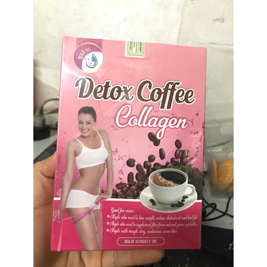 Detox Coffee Collagen - Đánh Bay Mỡ Thừa (Hộp 10gói)