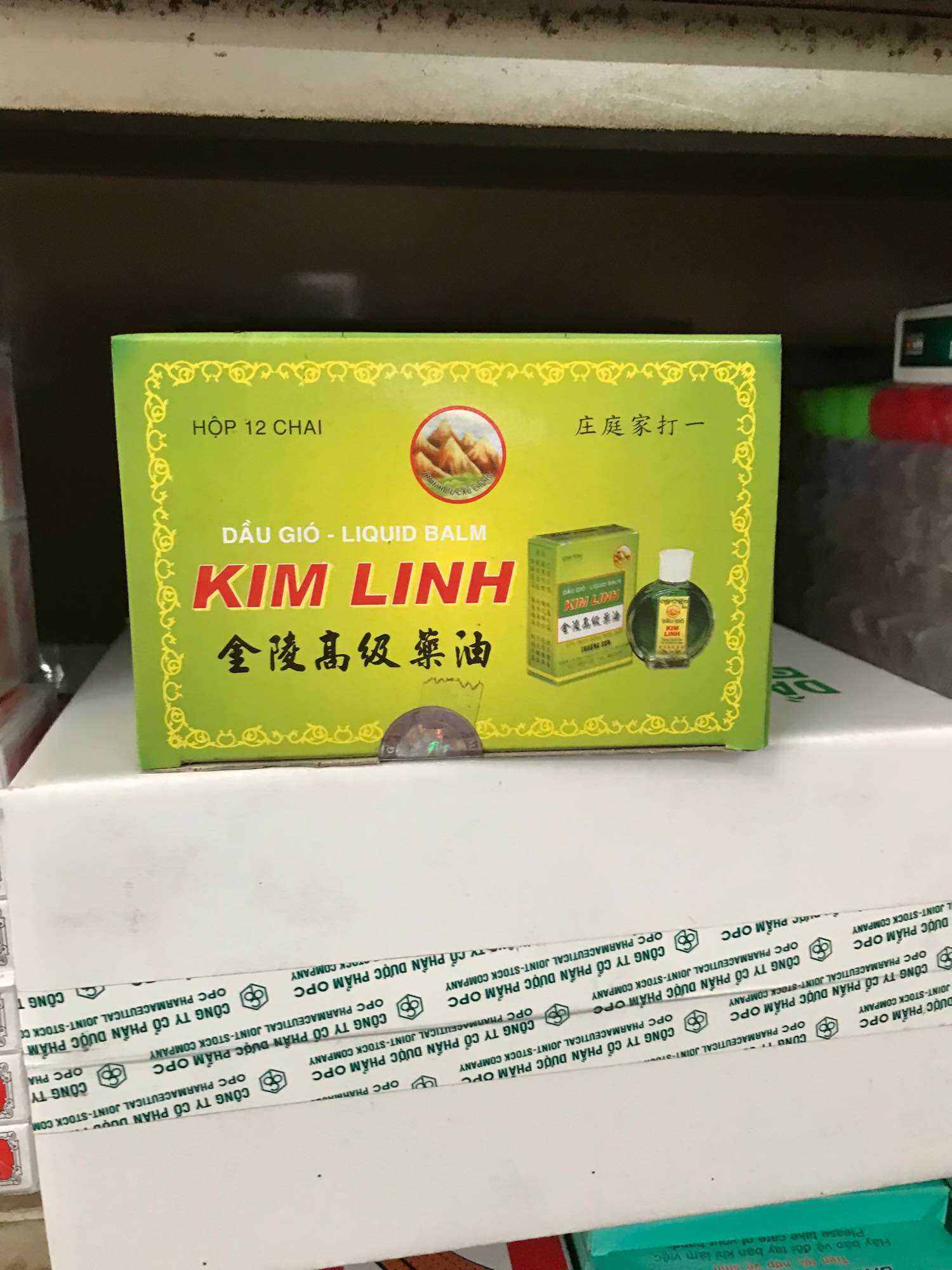 Dầu gió xanh Kim Linh 20ml lốc 12 lọ