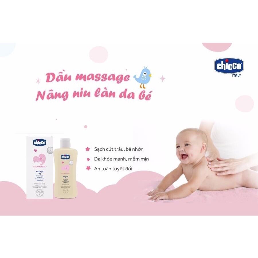 Dầu massage cho bé sơ sinh CHICCO
