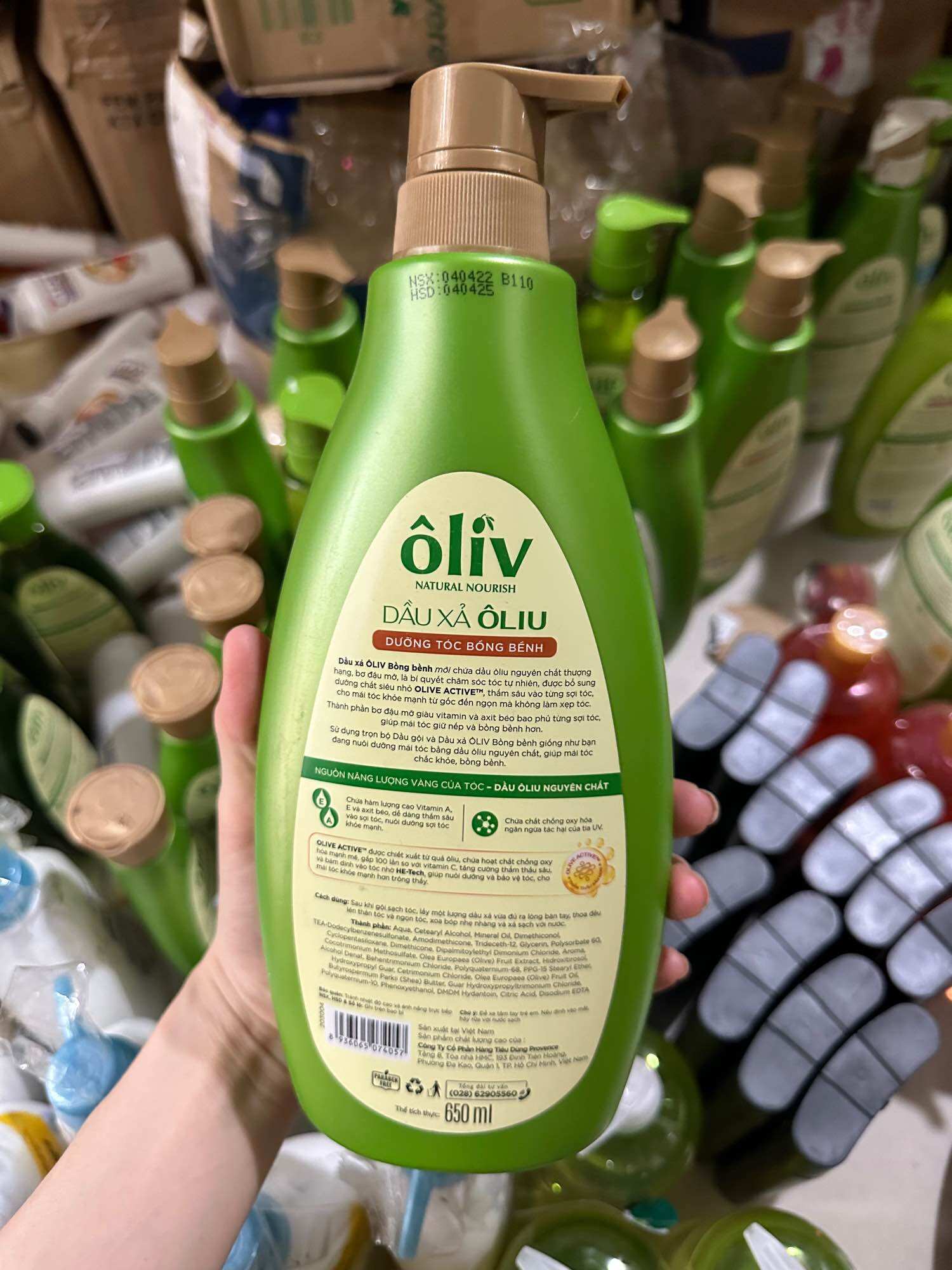 Dầu Xả Dưỡng Tóc OLIV DE PROVENCE 650ml chai to( dete mới )