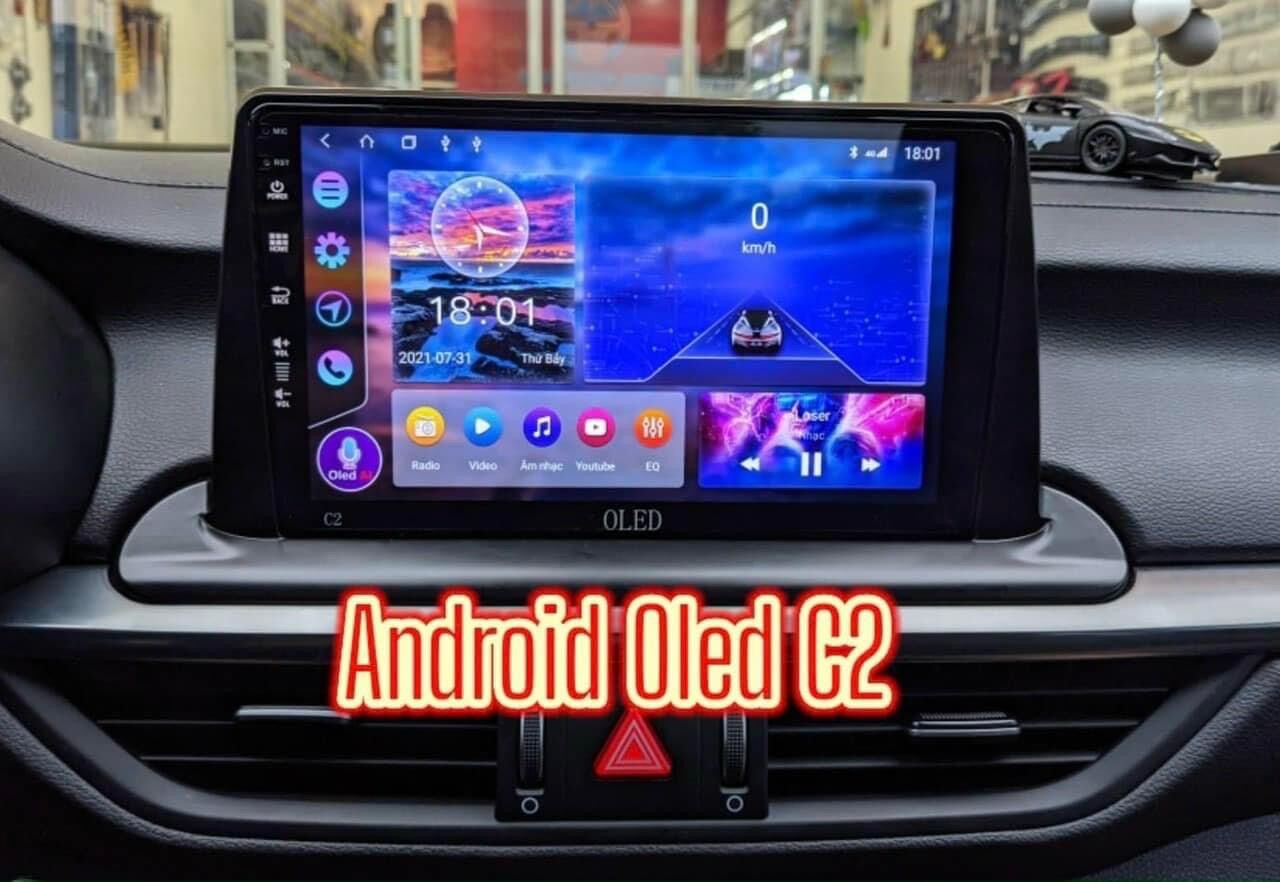 Bộ màn hình Android Oled C2 ram 2/32/8 nhân tặng cam lùi AHD và cam Hành trình kèm thẻ nhớ kèm dưỡng | Đại Việt Auto