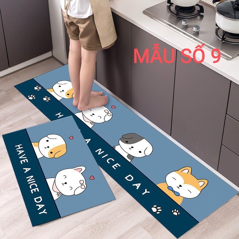 2 THẢM 3D TRẢI SÀN BẾP CHỐNG TRƠN TRƯỢT SIÊU THẤM ( GIAO MẪU NGẪU NHIÊN)