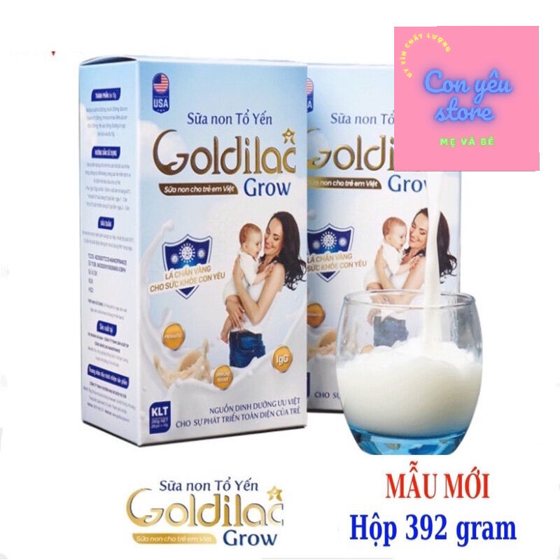 Sữa non Tổ Yến Goldilac Grow - hộp 392g - 28 gói nhỏ thumbnail