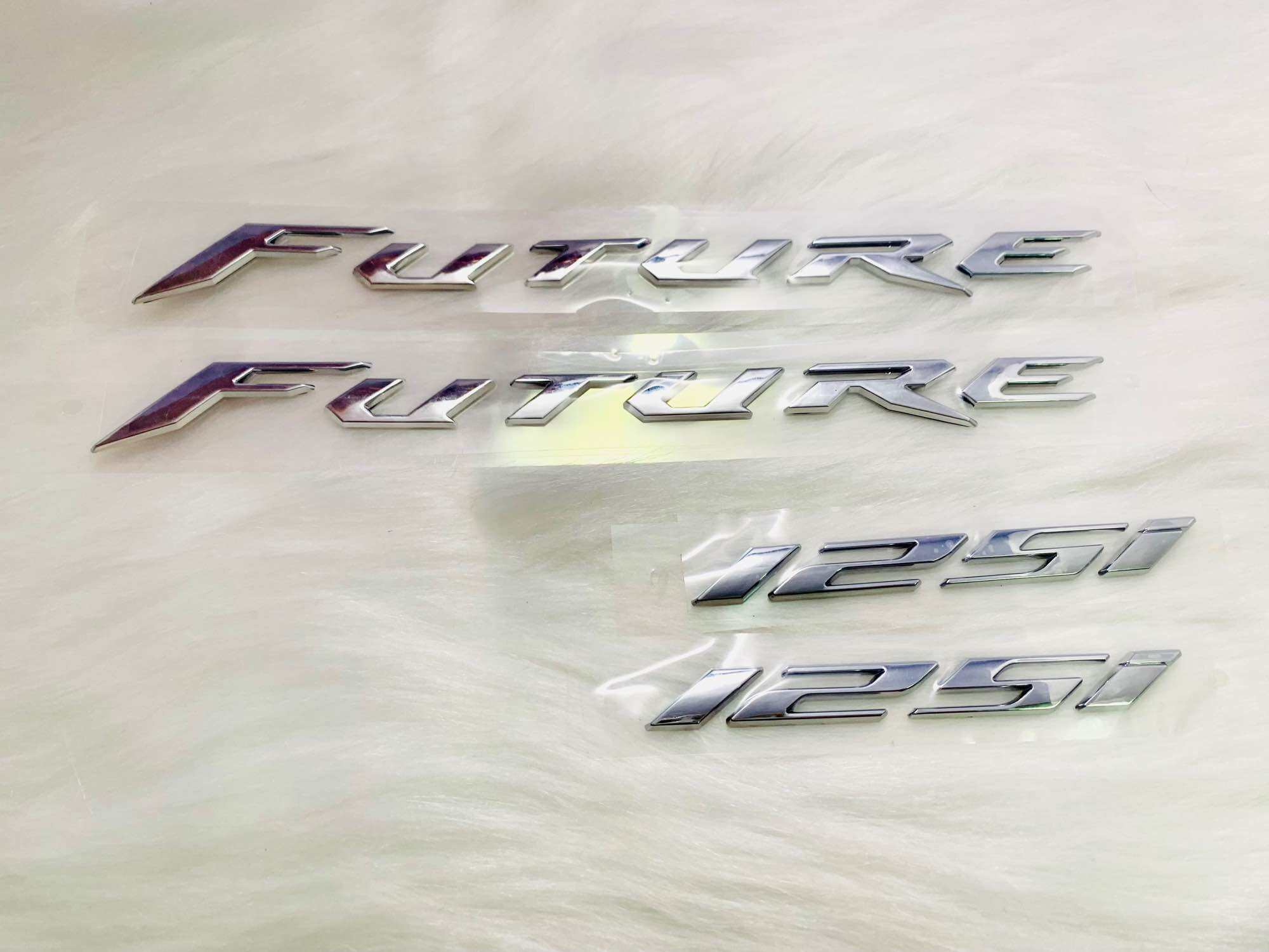 Bộ 2 Tem chữ Future 125i nổi Cho Xe Honda Future 1 / Future2 / Future 125i / Future Neo / Future Neo