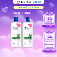 Combo 2 Dầu Gội HEAD & SHOULDERS Sạch Gàu Bạc Hà Mát Lạnh/ Giảm Ngứa Da Đầu Chai 1150ML