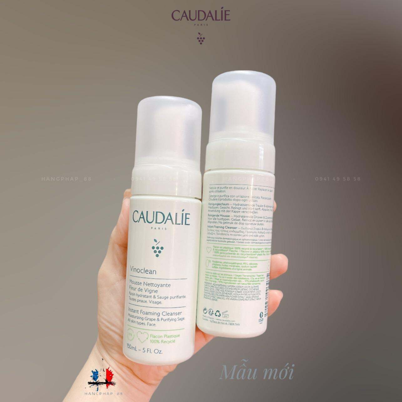 Sữa rửa mặt tạo bọt Caudalie Pháp 150ml
