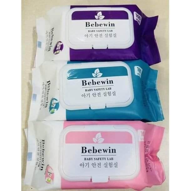 KHĂN  ƯỚT KHÔNG MÙI BEBEWIN 125GR 100 TỜ