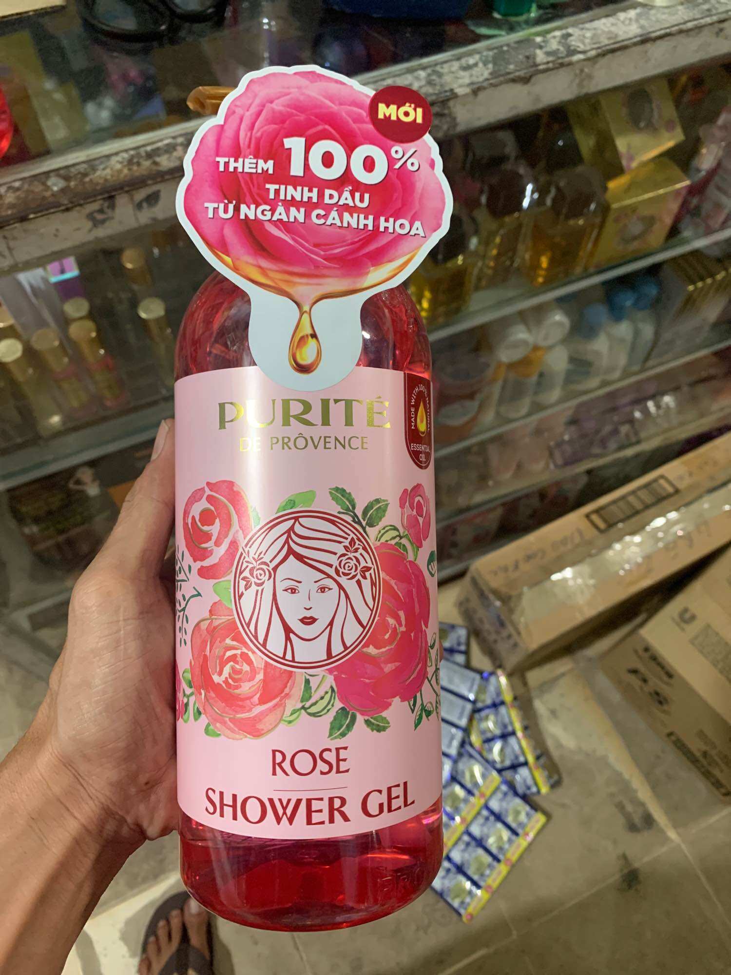 Sữa tắm mềm mịn Purité hoa hồng 1100ml