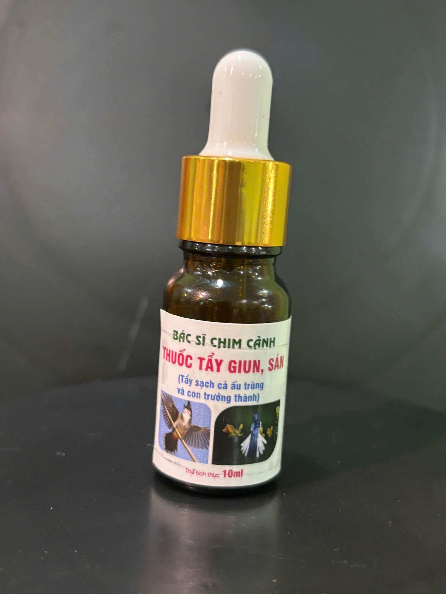 Nước xử lý kí sinh trùng giun cho chim cảnh 10ml