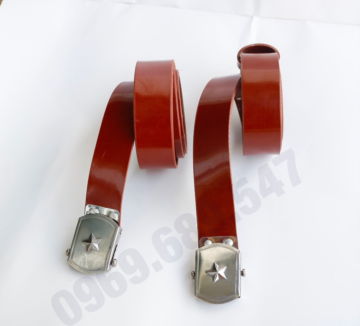 [HCM]BỘ 2 DÂY LƯNG LÍNH ĐỎ