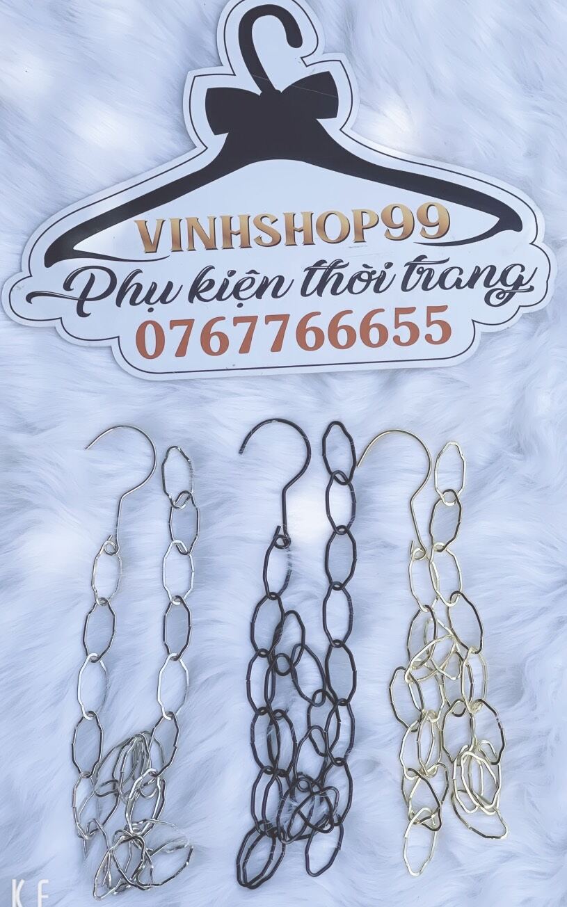 Dây xích treo quần áo vàng gold