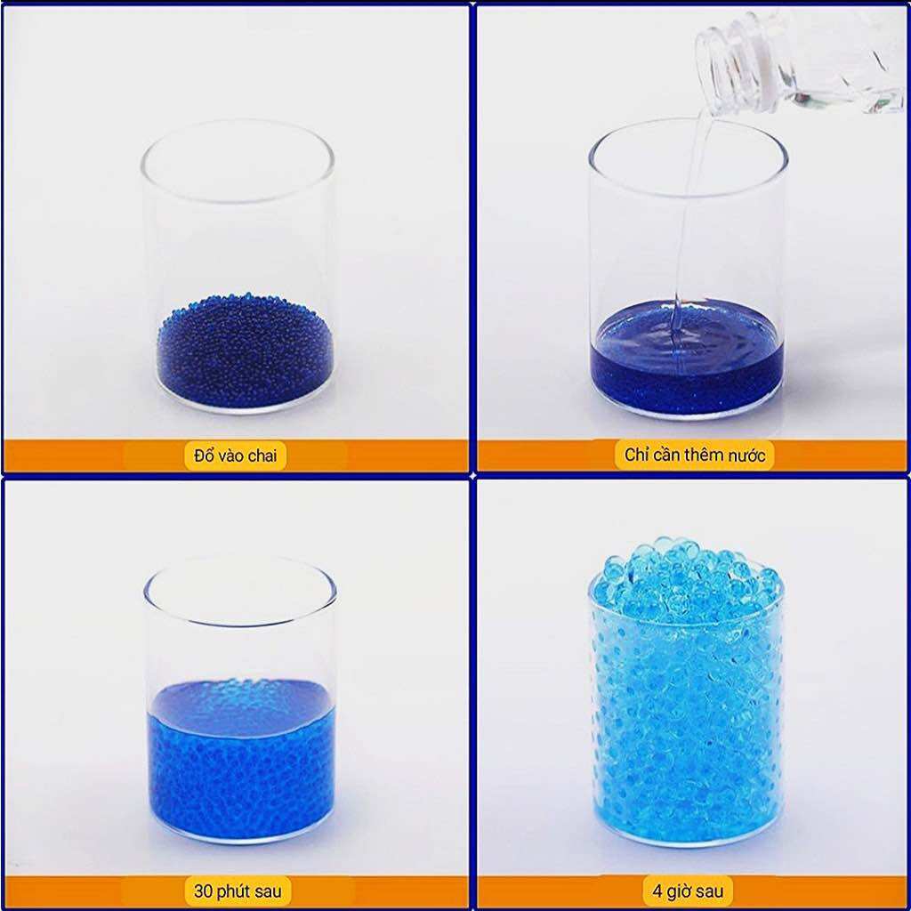 1 gói Hạt nở đạn thạch 7mm -8mm (500 viên đồ chơi trang trí đa năng)