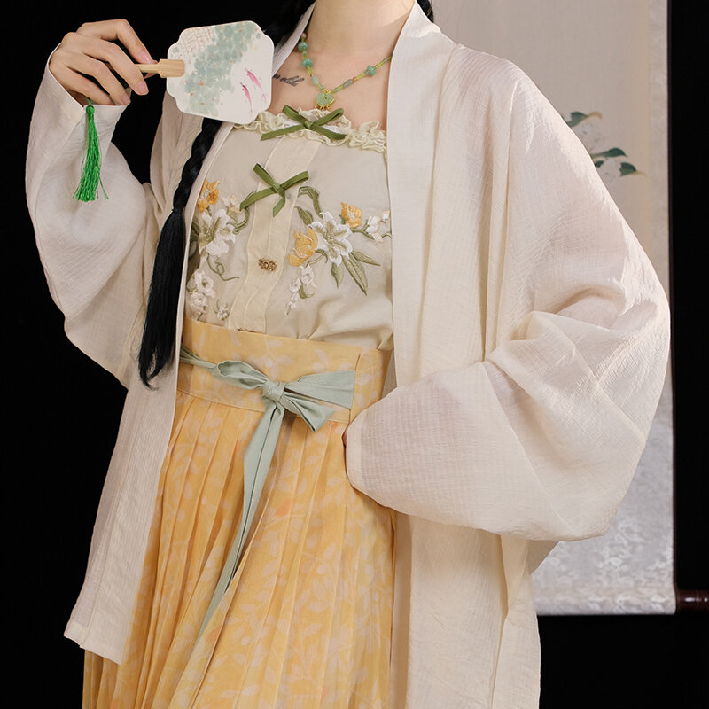 Áo Khoác Cardigan Tay Dài Cổ Chữ V Thường Ngày Phong Cách Mới Trung Hoa Cổ Truyền Tay Dài Thường Ngày Mùa Hè 2025