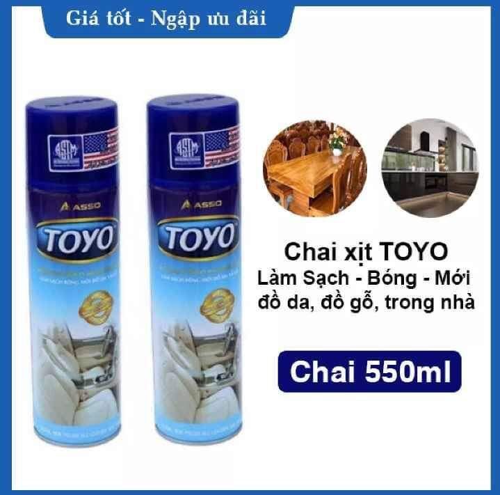 Chai xịt bóng đồ da và gỗ Toyo