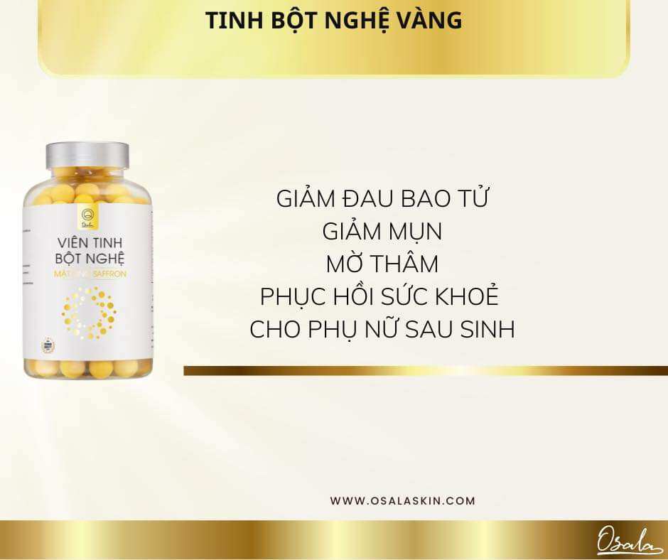 [ Mẫu Mới ] Viên Tinh Bột Nghệ Mật Ong Saffron Osala 270gram