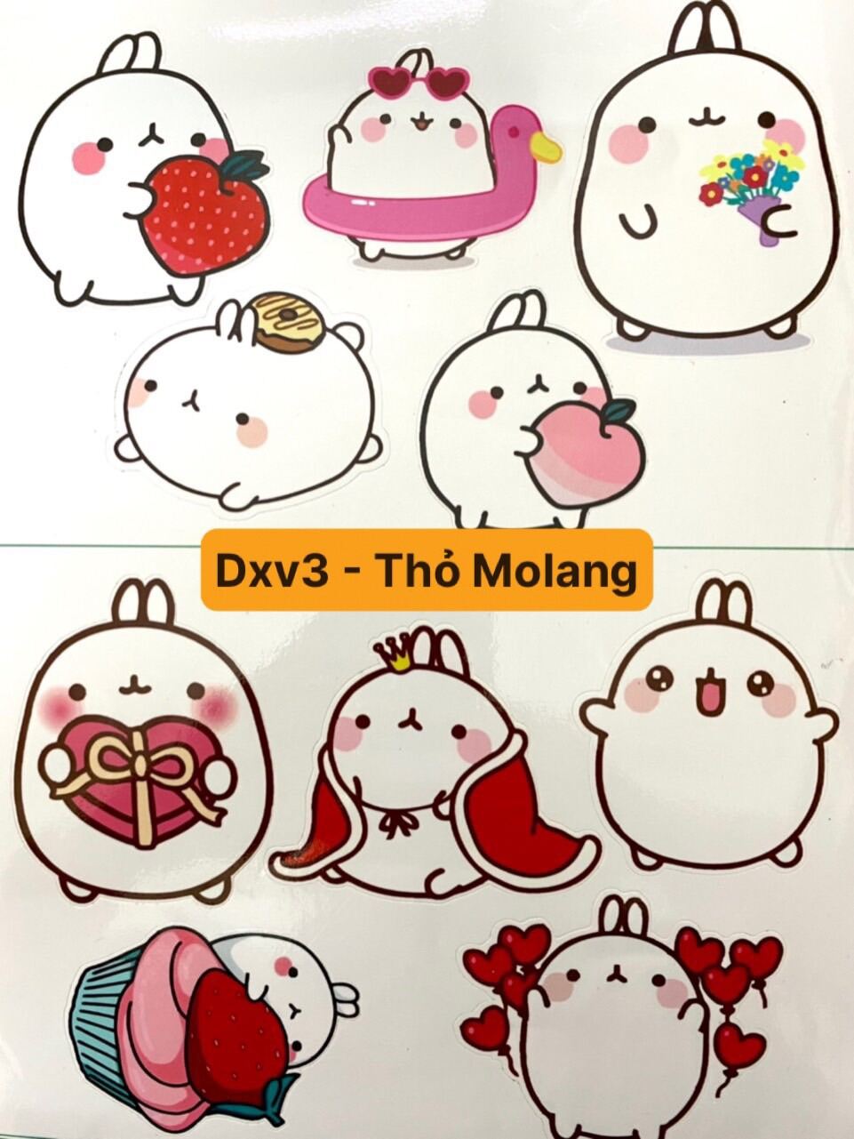 Lịch sử giá Bộ 45 nhãn dán trang trí họa tiết thỏ Molang DIY cập nhật  82023  BeeCost