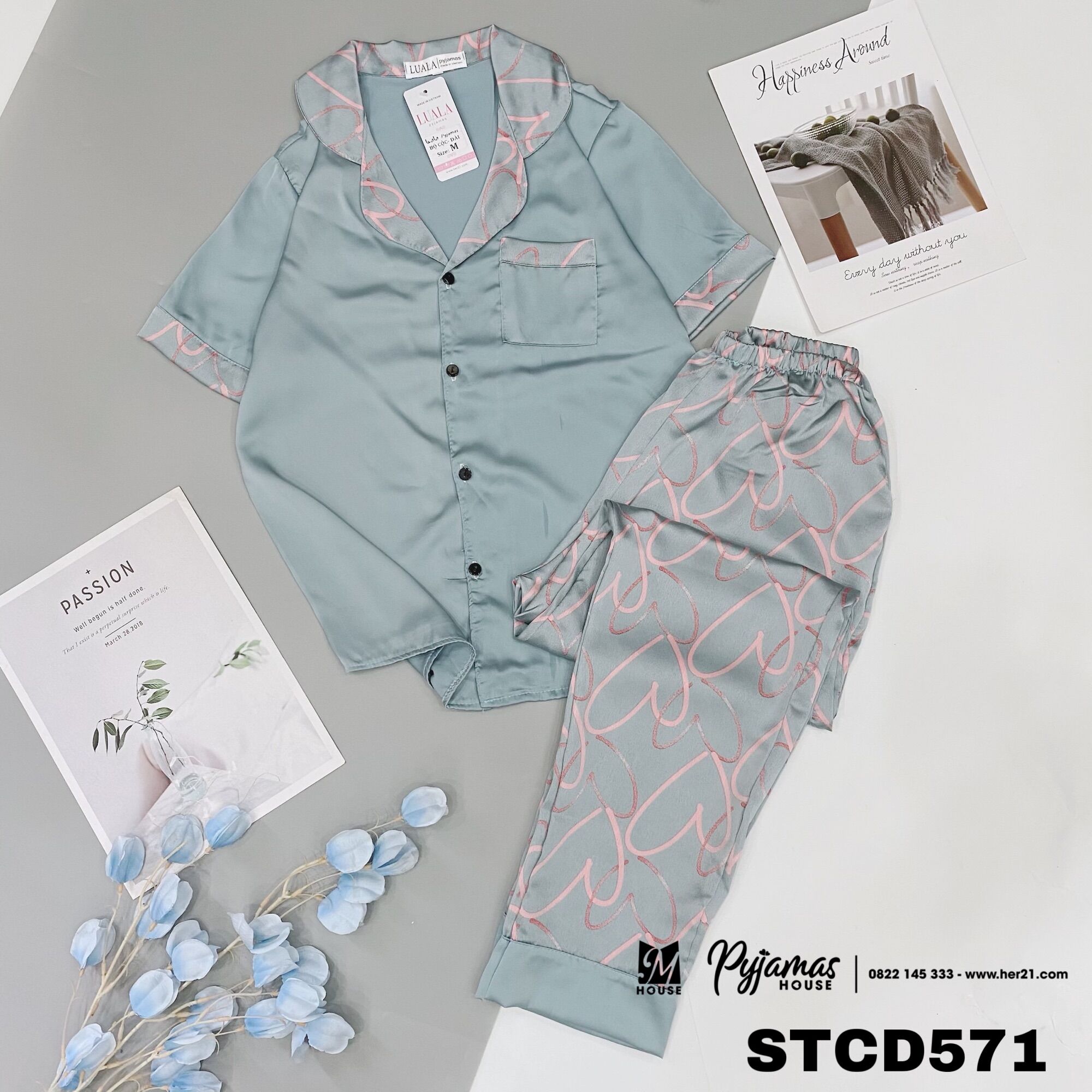 BỘ LỤA CỘC TAY QUẦN DÀI