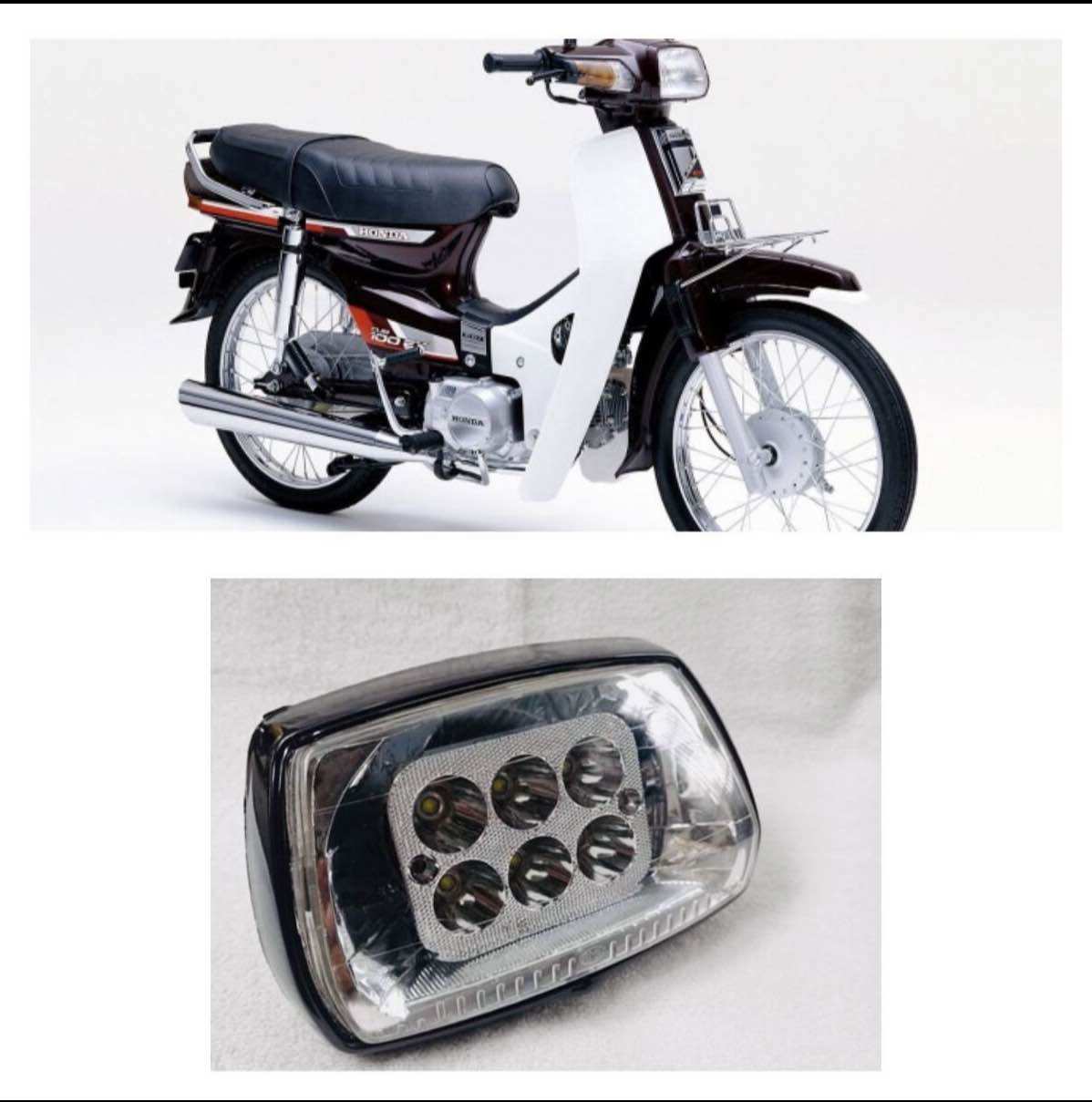 BỘ ĐÈN PHA LED CHO XE DREAM II SIÊU SÁNG - nguyên bộ gồm đèn và choá