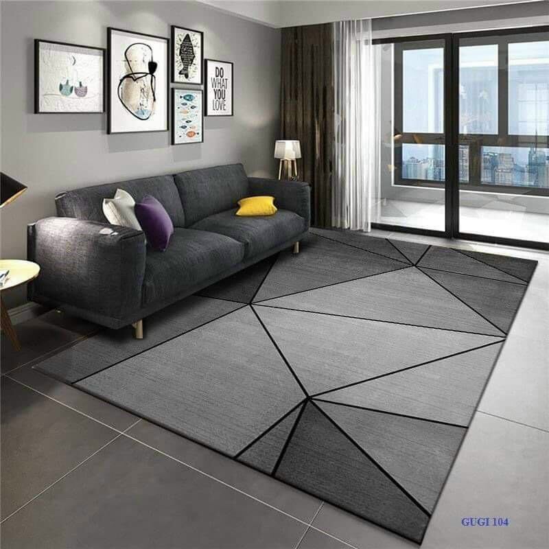 [1.6 x 2.3M] Thảm nỉ trải sàn hiện đại sắc nét hình chữ nhật 3D HOT 2020 Phong Cách Châu