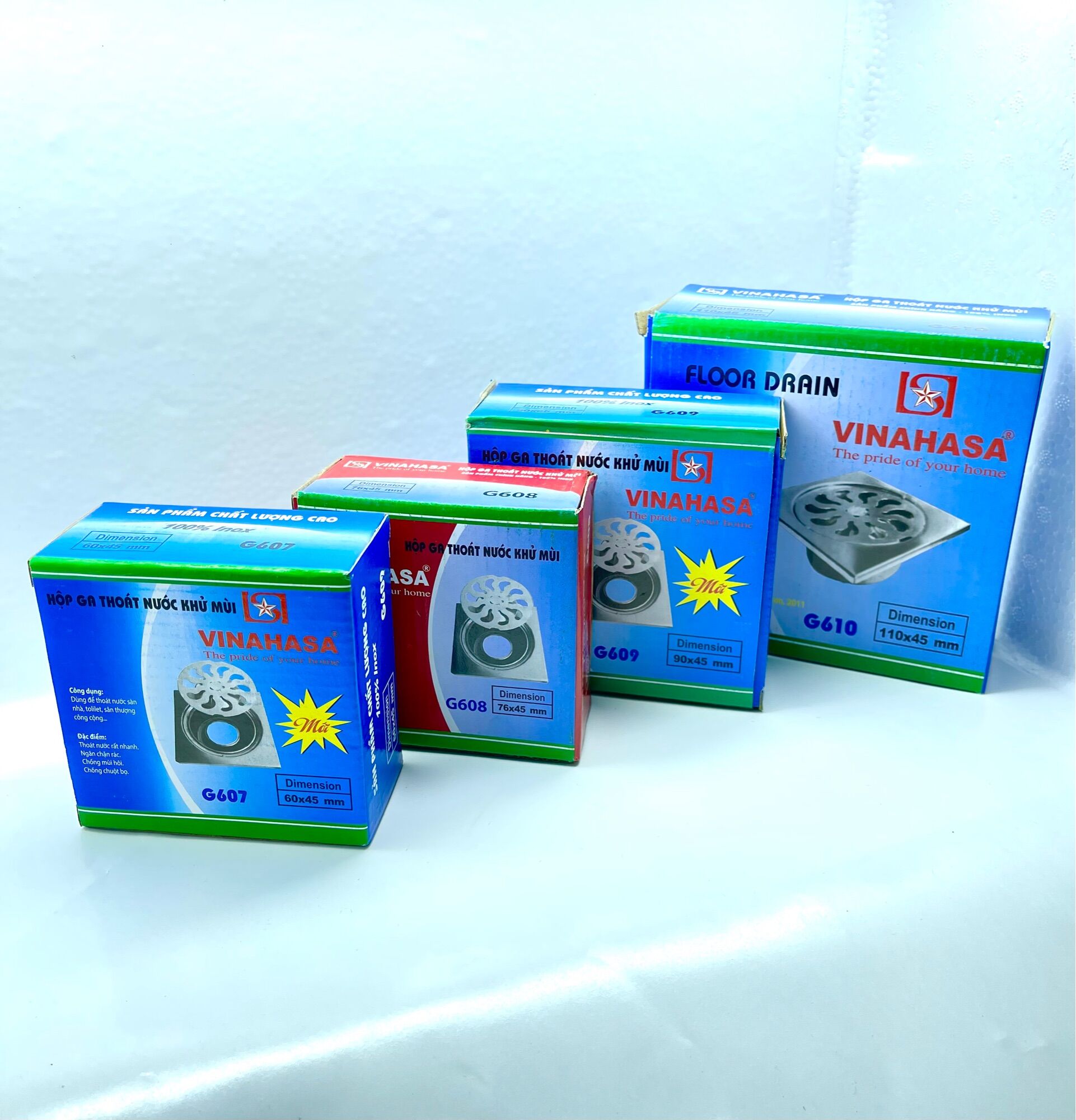 Ga Thoát Sàn VINAHASA-INOX- đủ kích cỡ(60-76-90-110)