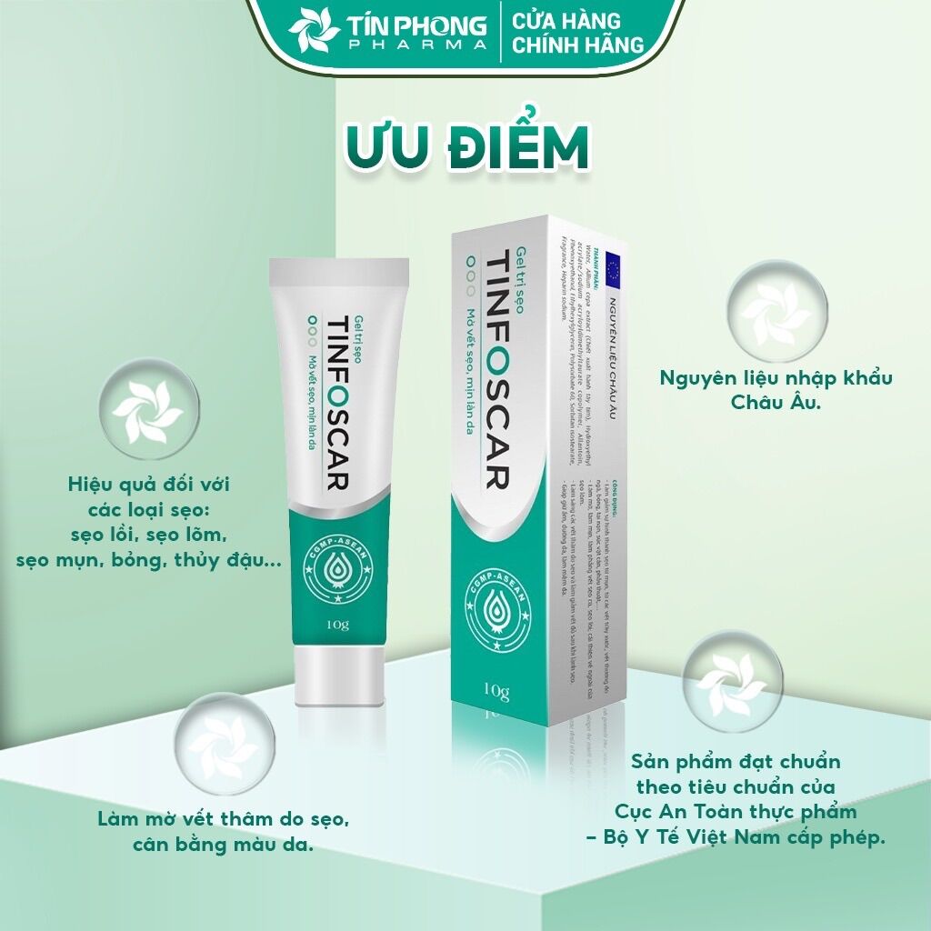 Gel làm mờ sẹo TinfoScar (Tuýp 10g)