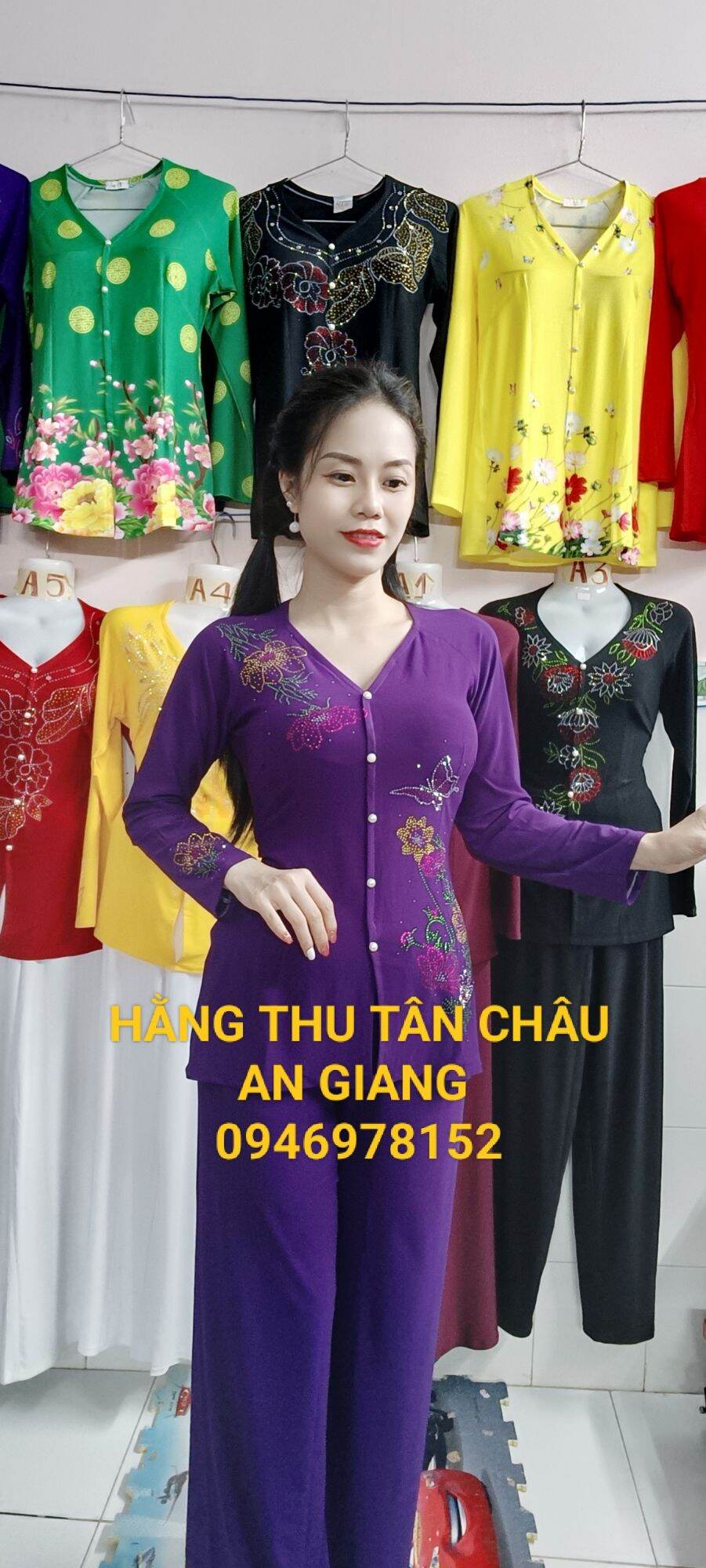 BỘ BÀ BA ĐÁ HOA BƯỚM CÙNG MÀU ỐNG RỘNG