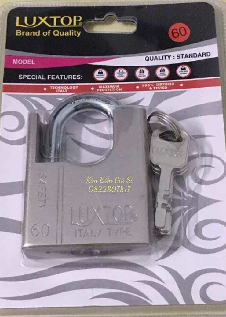 Ổ Khoá LUXTOP 4p,5p,6p,7p Chìa Vuông ( Hàng Công Ty )