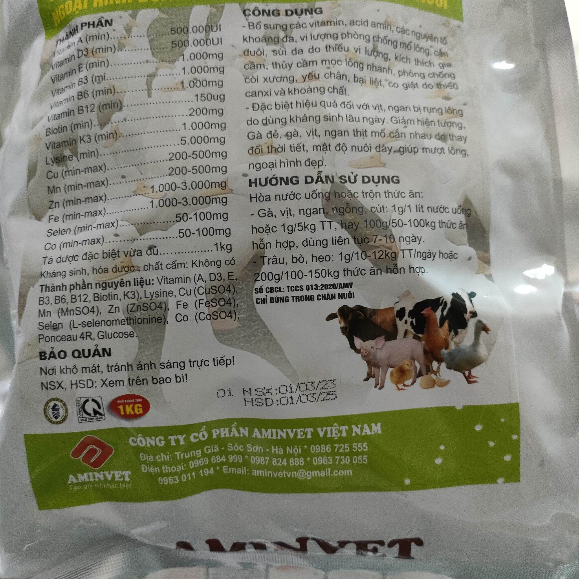 Siêu mọc lông, chống mổ lông cắn đuôi 200g, 1kg