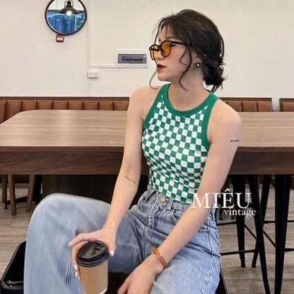 ÁO CROPTOP BA LỖ CARO B7