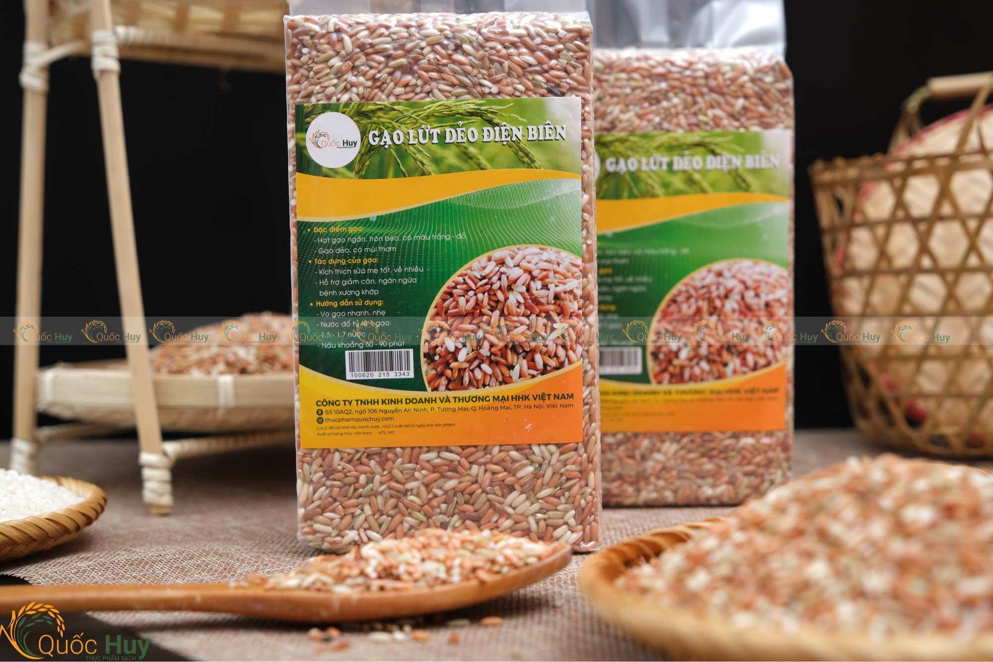Gạo thực dưỡng Gạo lứt dẻo điện biên Túi 1kg