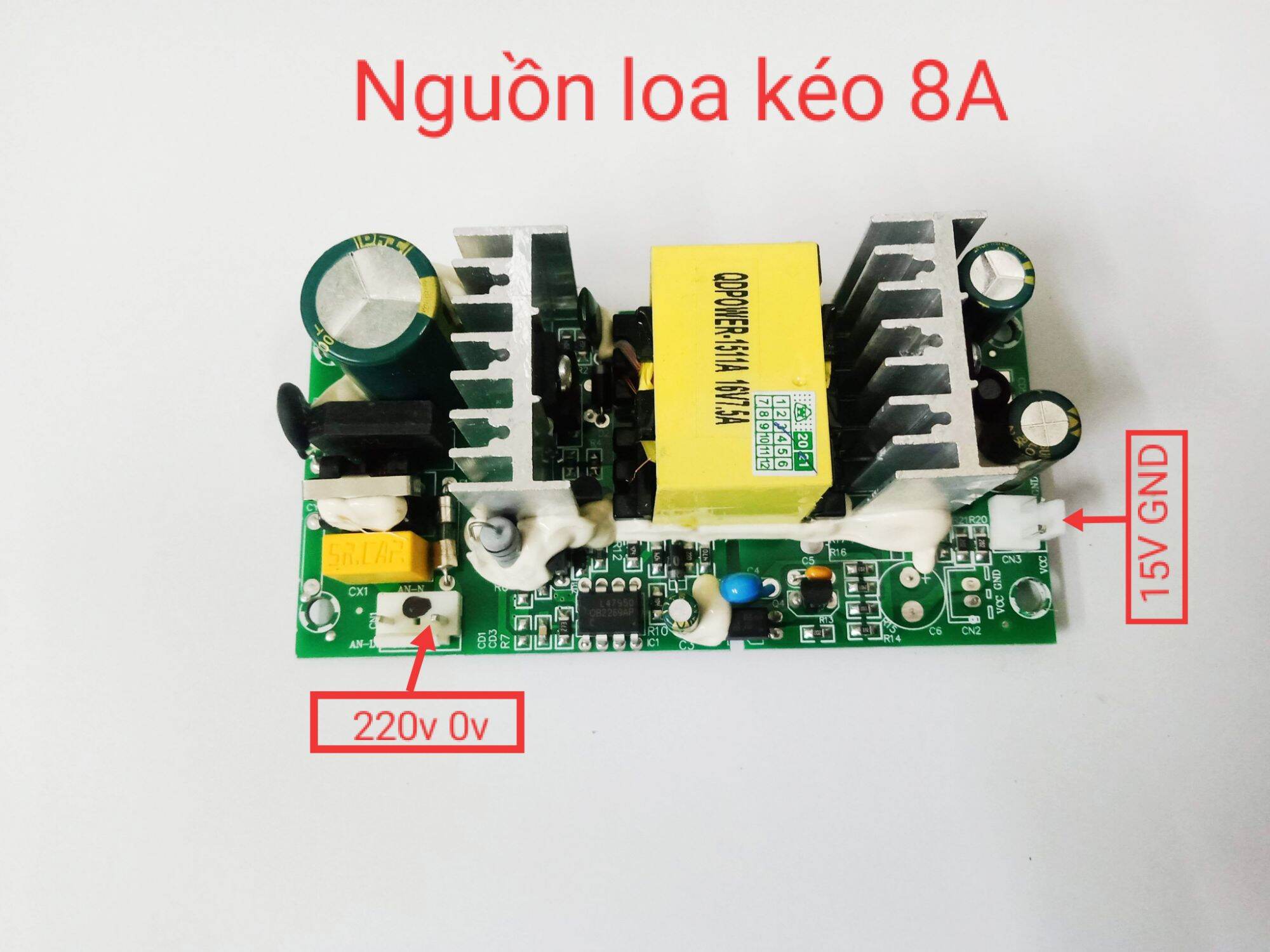 nguồn loa kéo 15v đơn 8A