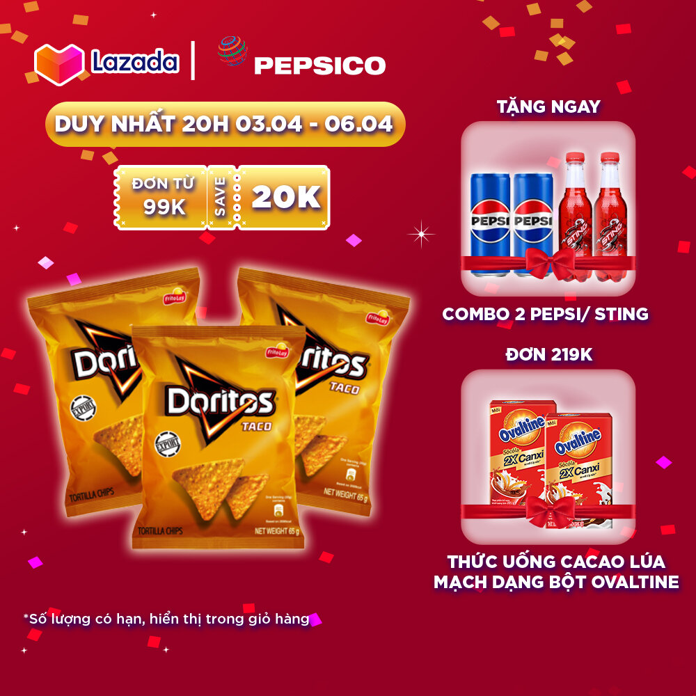 Combo 3 bánh snack Doritos vị Taco 65gr