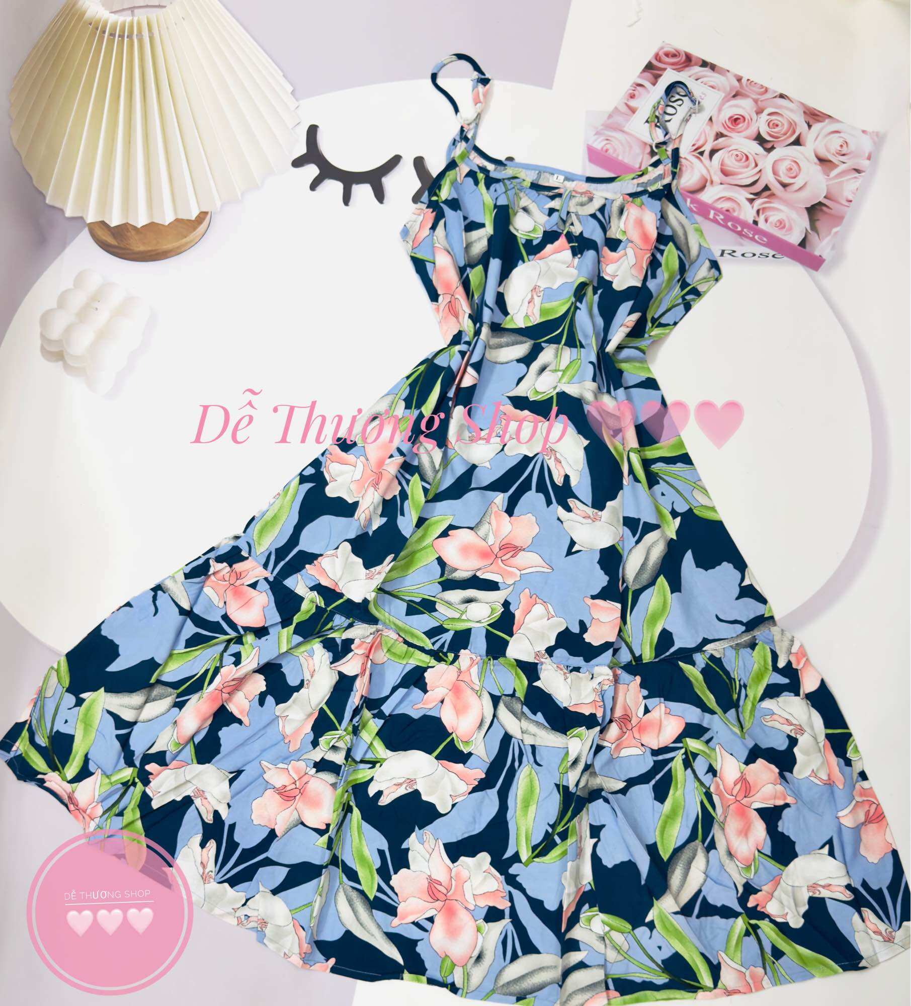 Đầm dây nhuyễn đuôi cá tôn lanh size XL(56-70kg)