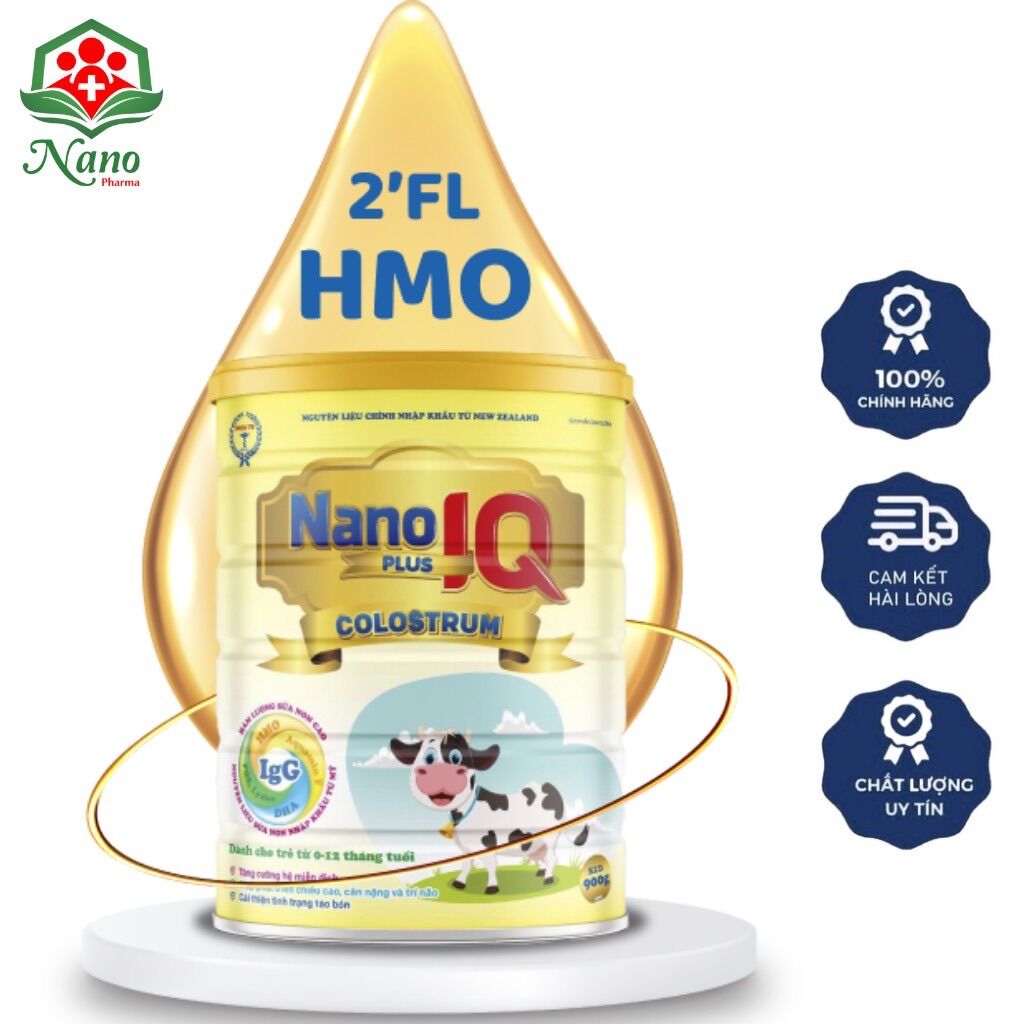 Combo 4 lon sữa bột nano iq plus colostrum tăng đề kháng tăng cân cho bé dưới 12 tháng