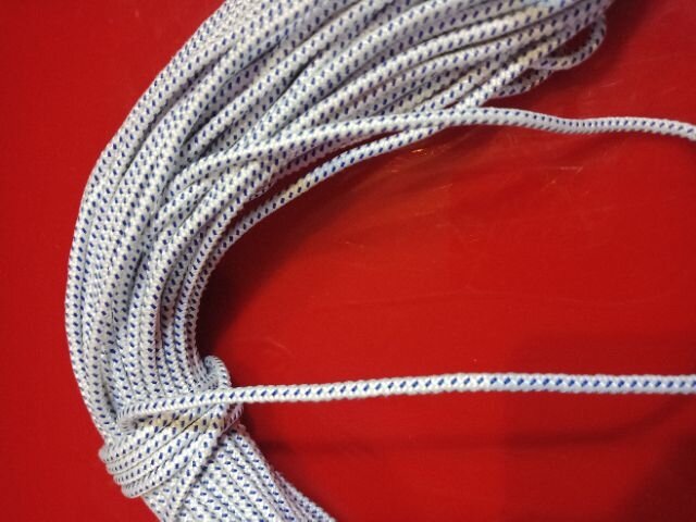 [HCM][10m] Dây dù tròn - dây thả diều sáo lớn sợi Polyester xanh trắng 4mm