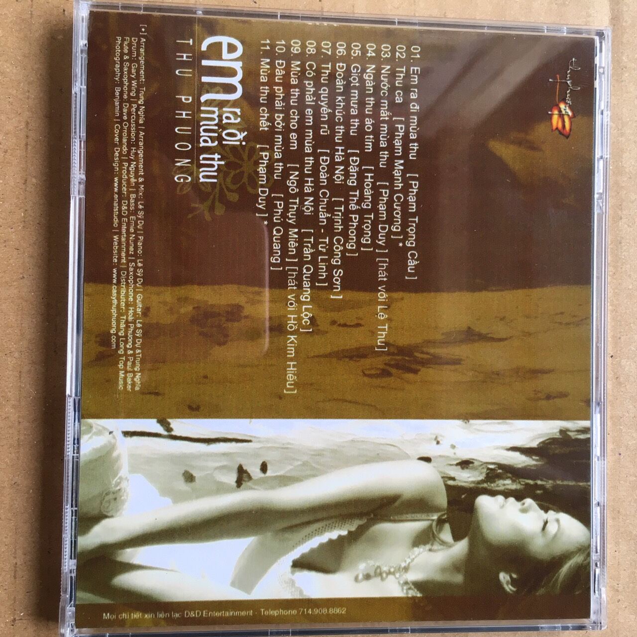 CD Thu Phương - Em Ra Đi Mùa Thu Full box Nhãn đĩa in phun