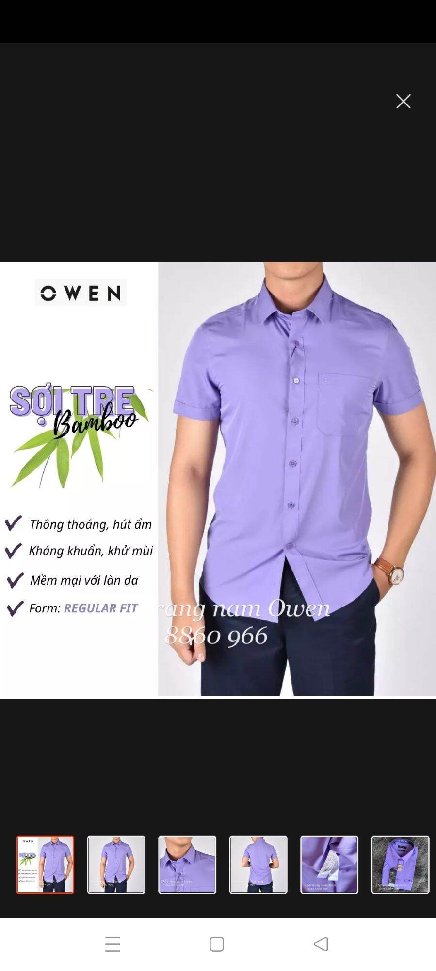 Áo sơ mi nam Owen chính hãng