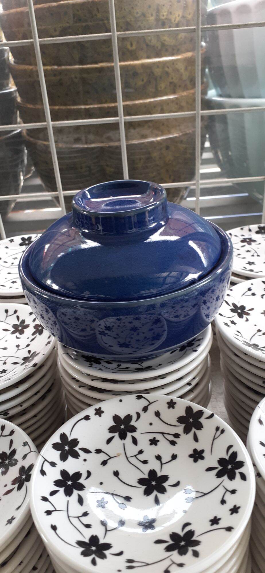 Thố sứ xanh dương 12 cm
