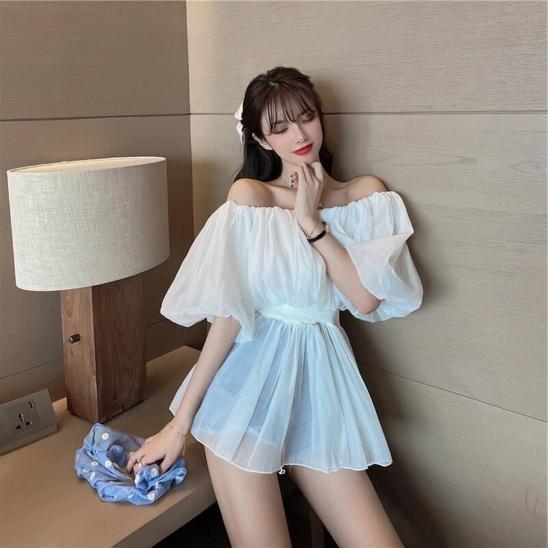 ÁO NHÚN EO TRỄ VAI XINH ĐẸP B18