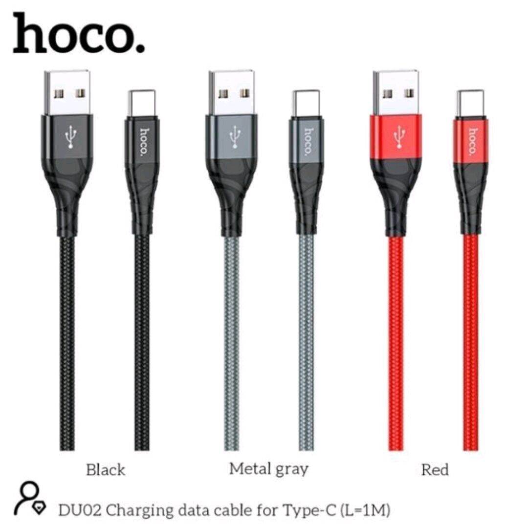 dây Cáp sạc nhanh iPhone, cáp sạc nhanh iPhone micro type-c hoco DU02 dây bọc dù siêu bền