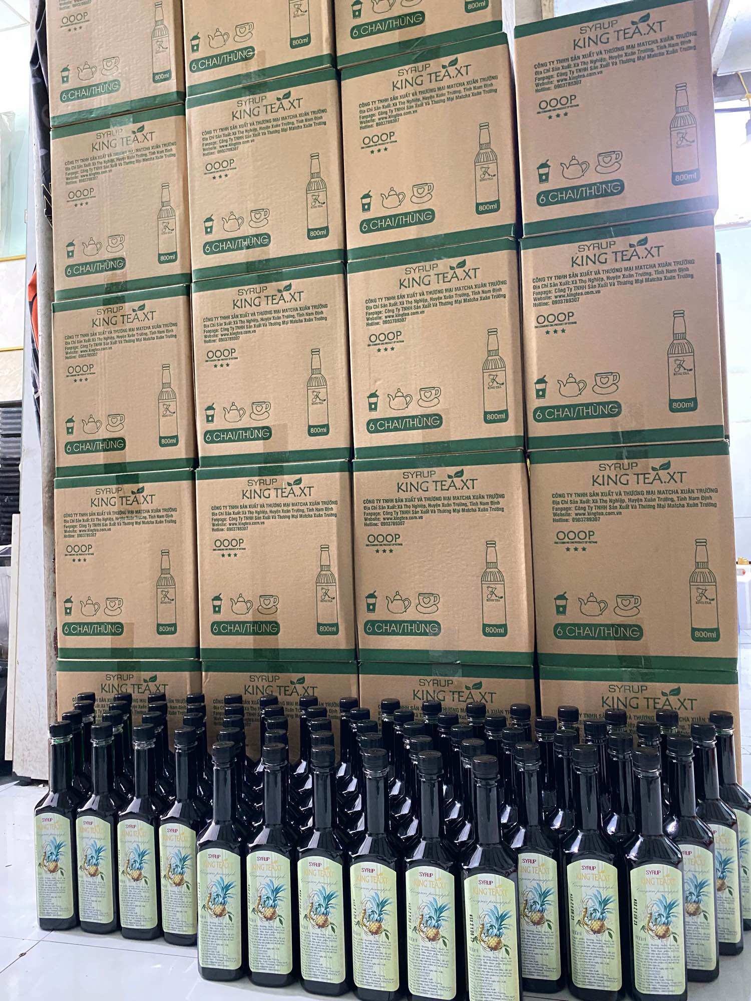 Siro Sâm Dứa King Tea Chai Nhựa 800ml