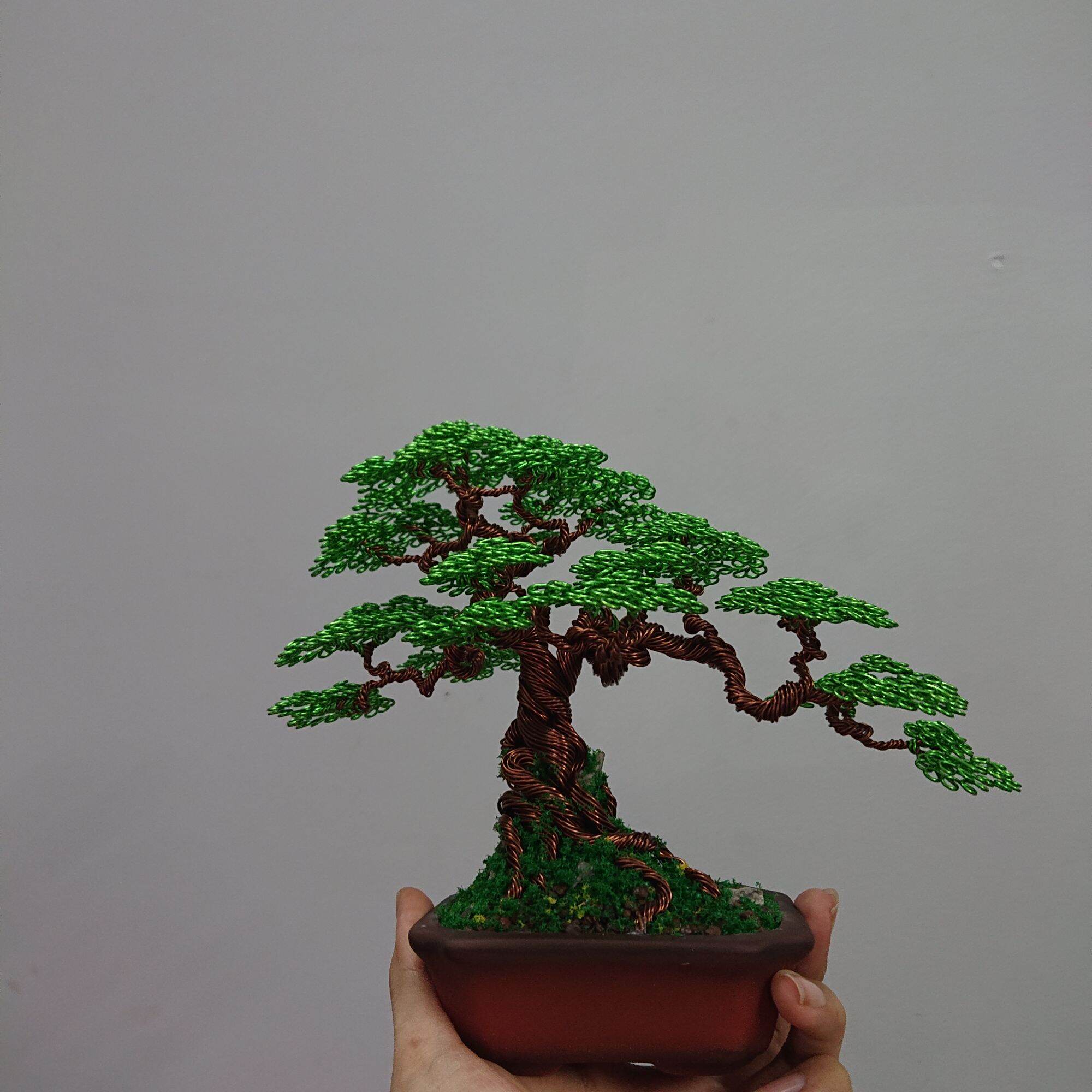 Bonsai handmade mini ghép đá - trang trí bàn làm việc trưng bày tủ kệ